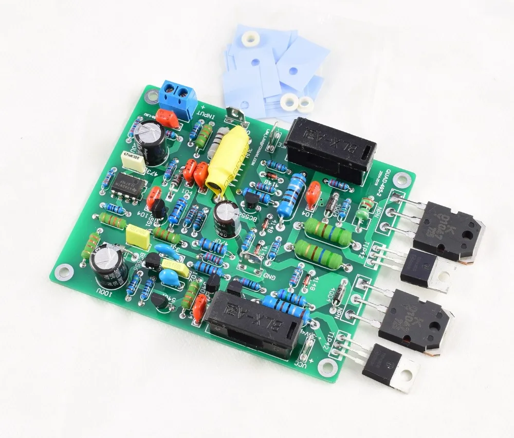 Новинка 1 пара 2 канала QUAD405 TL071 + KD1047/TIP42CG 100 Вт Плата усилителя аудио готовая