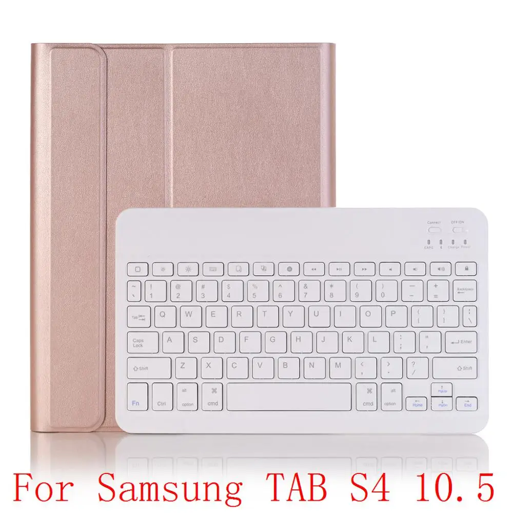 Rose Gold Беспроводной клавиатура чехол для samsung Galaxy TAB S5E Bluetooth чехол с откидной магнитной крышкой клавиатура чехол для планшета для samsung TAB S5E S4 s5 e 10,5 - Цвет: Rose Gold