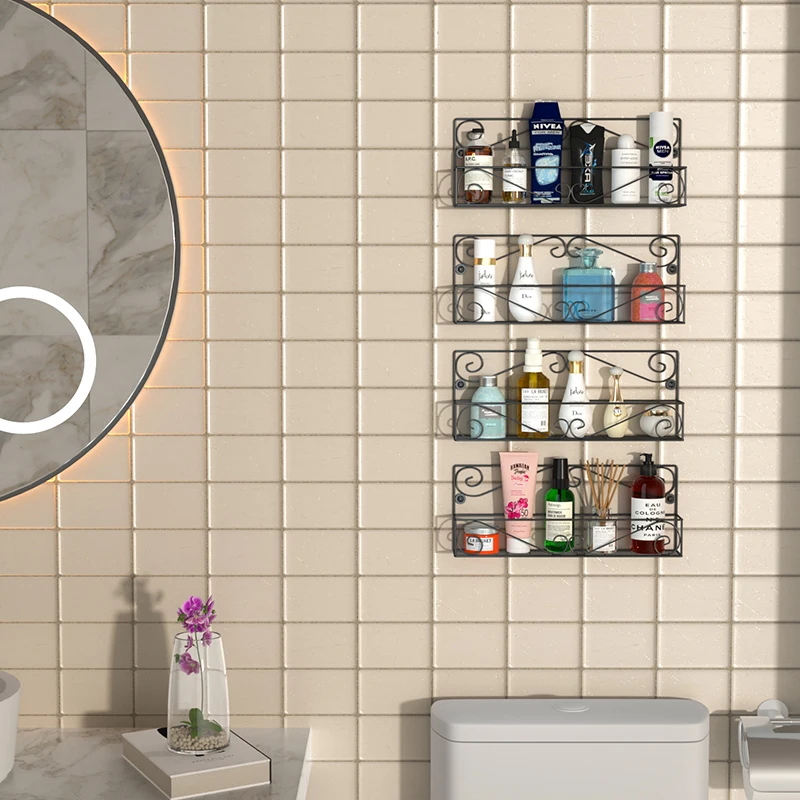 4 шт. стеллажи для хранения кухонные полки металлические бутылки специй