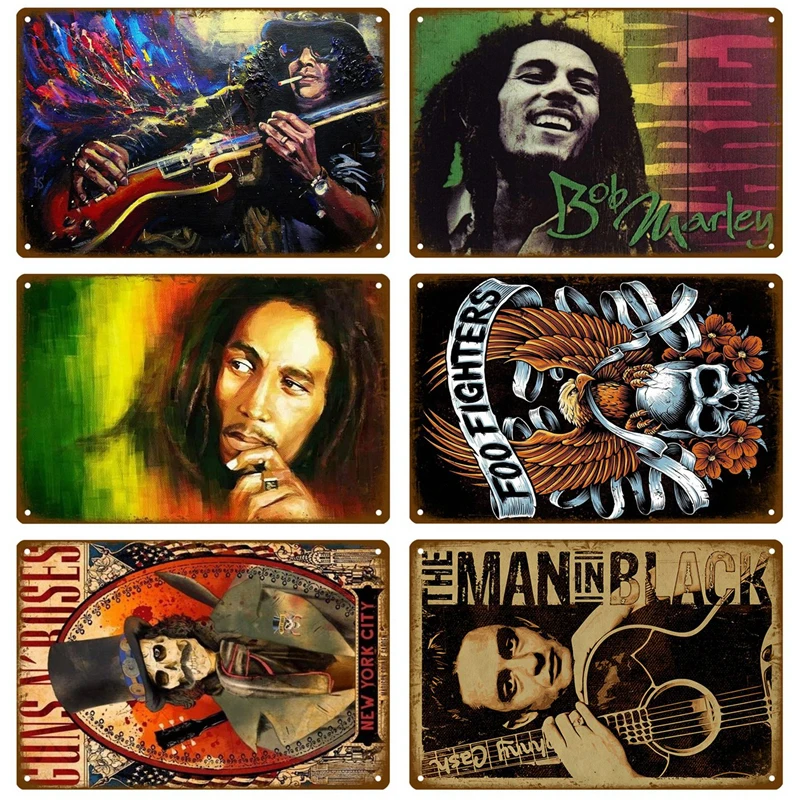 

Боб Марли, металлический знак, промышленная декорация, ВИНТАЖНЫЙ ПЛАКАТ, винтажный женский эстетический декор для стен в гостиной