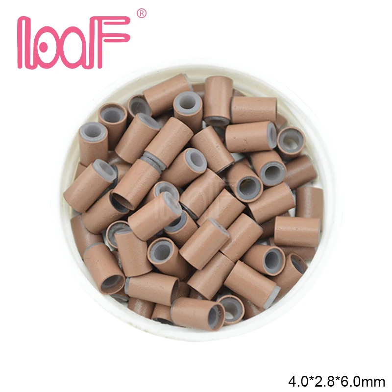 Силиконовые медные микро кольца LOOF 1000 шт. 4 0*2 8*6 0 мм/трубки/бусины для U образных/I