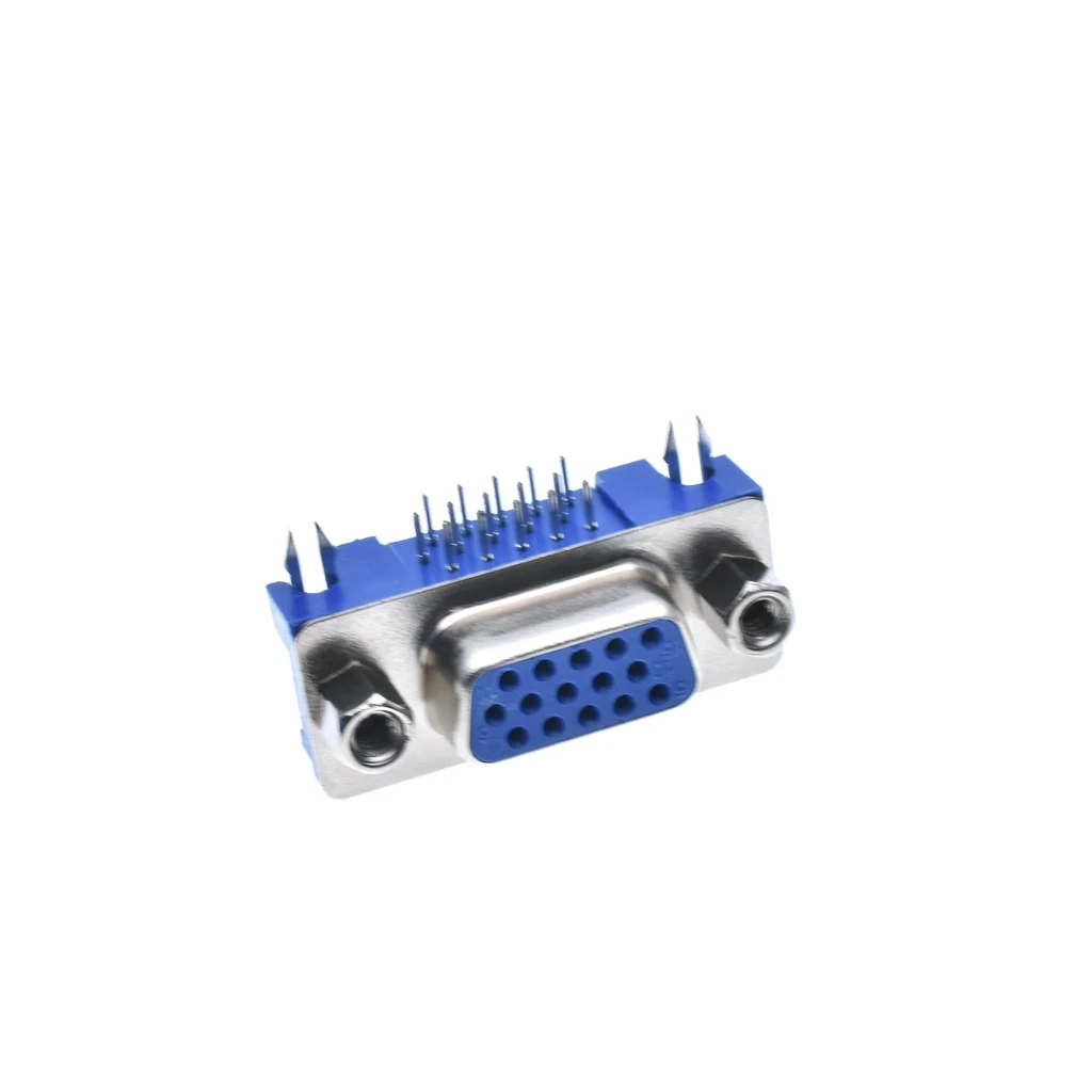 DB15 DR15 3 рядный синий параллельный порт 15Pin D Sub разъем PCB 90 градусов VGA адаптер|adapter