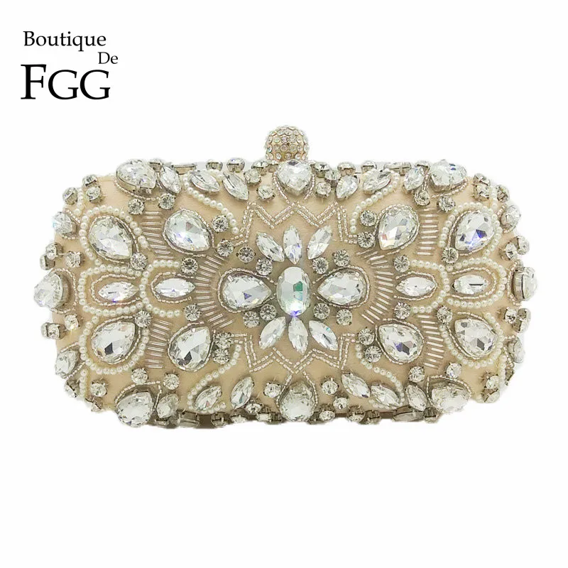 Женская винтажная вечерняя сумка Boutique De FGG клатч со стразами вечерние сумки для