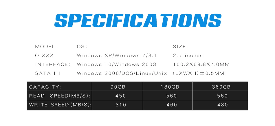 KingSpec SSD 120 ГБ 180 ГБ 360 ГБ SSD SATA3 SSD диск Внутренний твердотельный Накопитель SSD 2,5 дюймов жесткий диск для ПК ноутбука Настольный