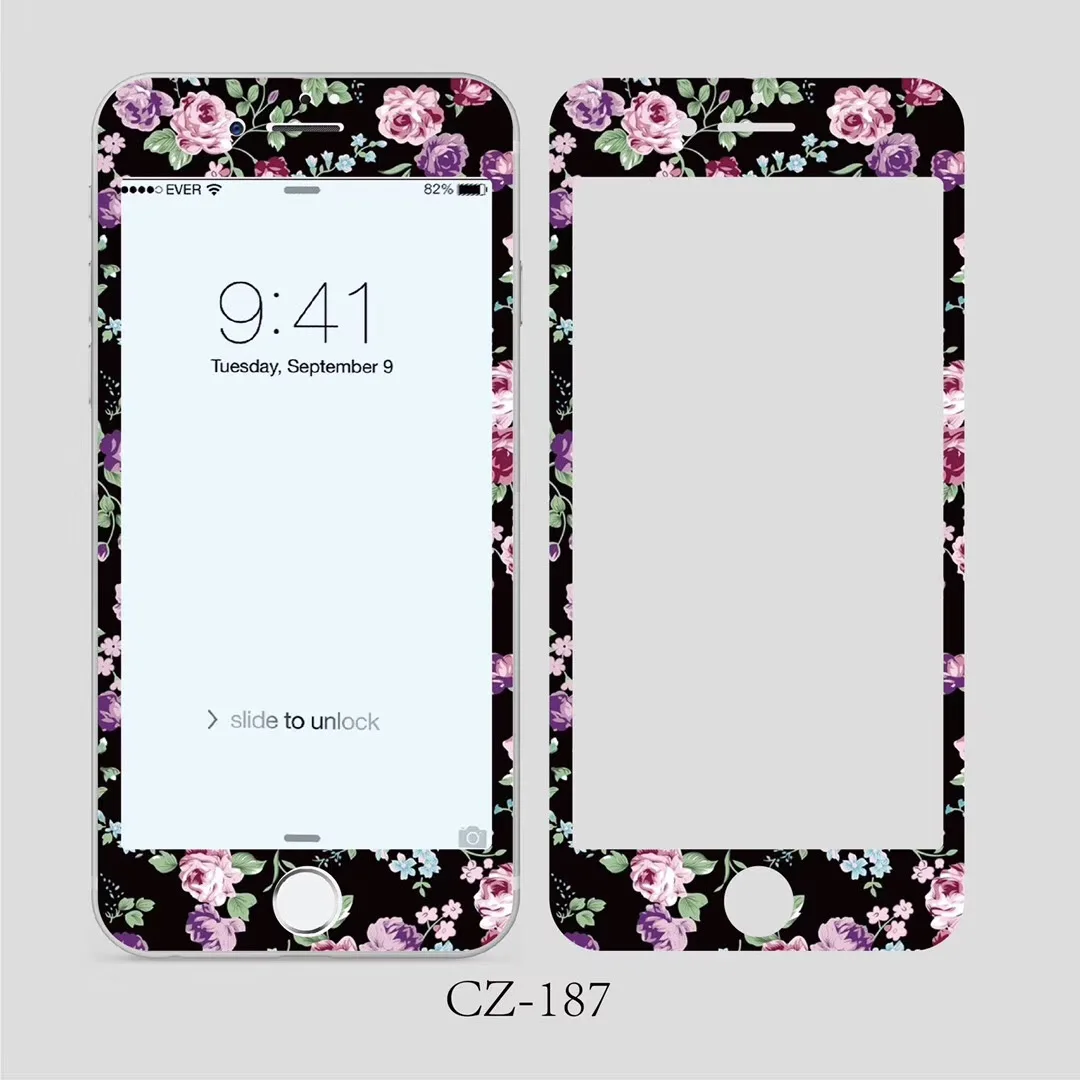 3D закаленное стекло для iPhone 7 8 6 6s plus защитная пленка экрана художественные цветы