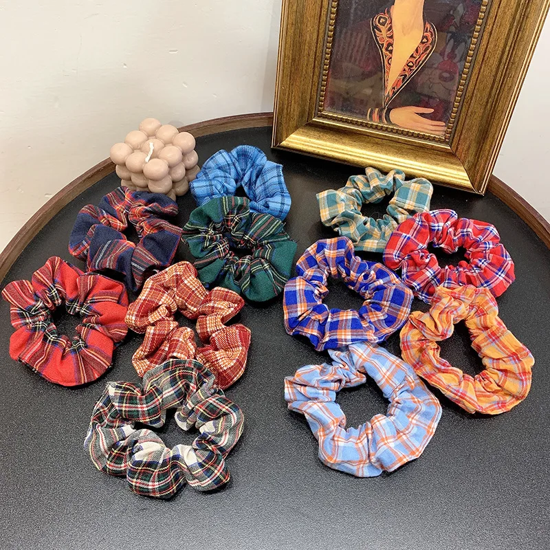 Женские резинки для волос с цветными блоками в полоску эластичные хвоста ободок