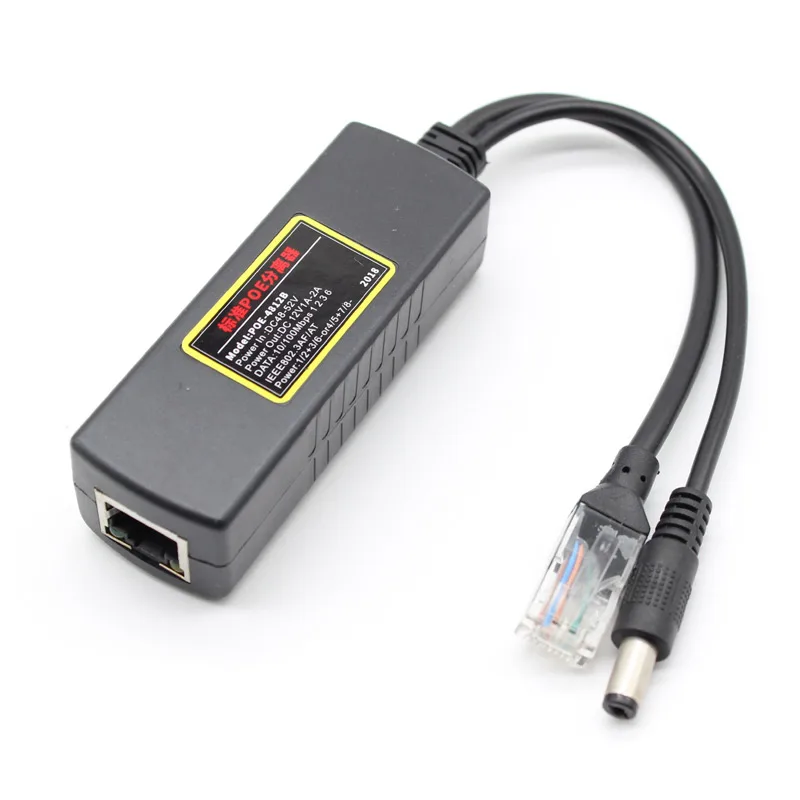 X2pcs разделитель POE IEEE 802.3AT Стандартный 12V/1A-2A DC Выход DC48-52V Вход для CCTV ip-камера