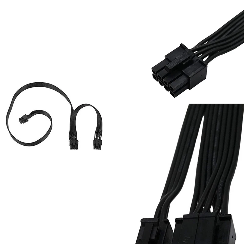 

PCI Express 8Pin to Dual 6+2Pin Power Supply Cable PCIe 8 Pin 1 to 2 Spliter Cable for Corsair RM/HX/CX-M Series
