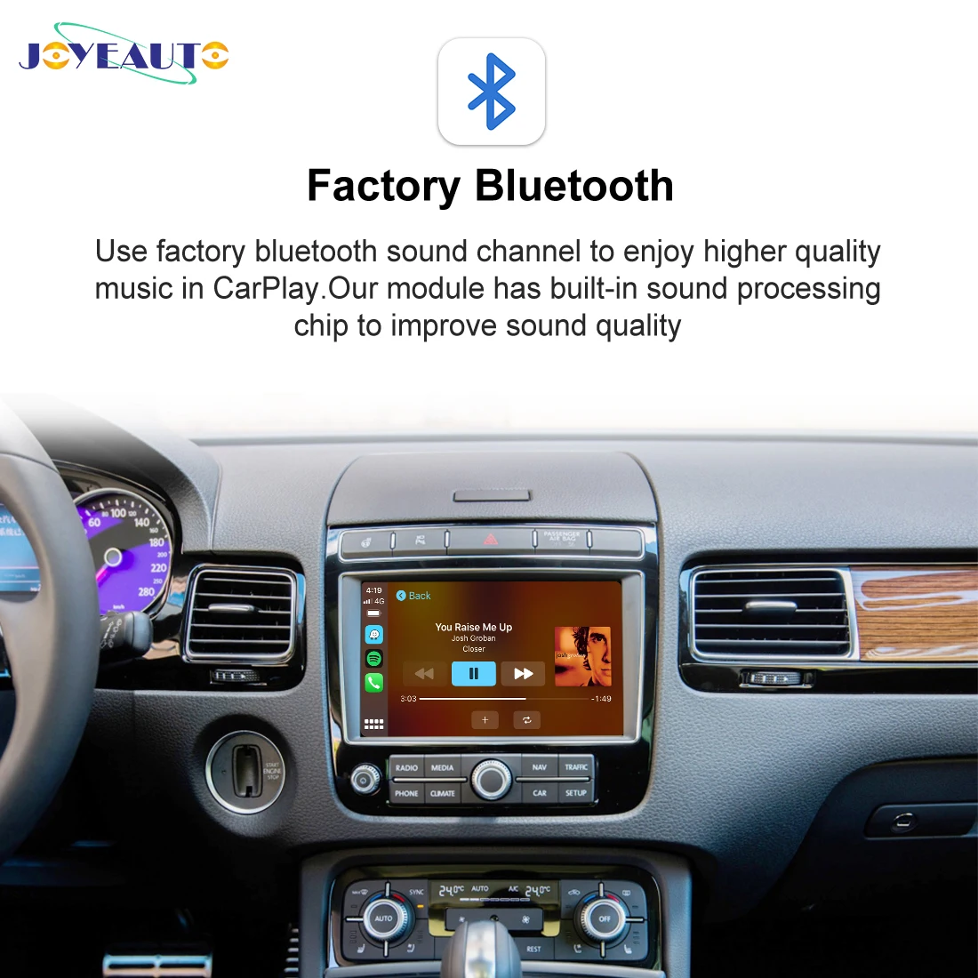 저렴한 JoyeAuto-폭스 바겐 투아렉 2010 - 2017 8.0 인치 안드로이드 자동 무선 애플 카플레이 디코더, 내비게이션 미러링 TV 키트 박스