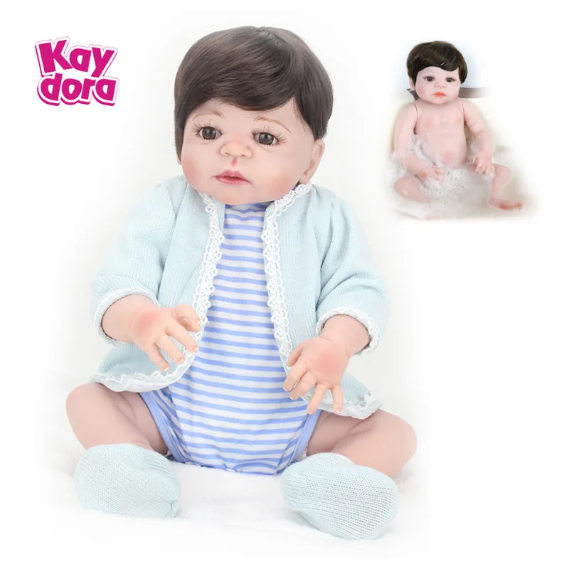 22 дюйма полностью силиконовые куклы Reborn Baby 55 см живой ребенок мягкая ванна