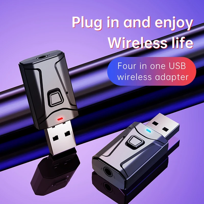 4 в 1 Bluetooth 5 0 USB адаптер поддерживает функцию голосового вызова Функция|Адаптеры и