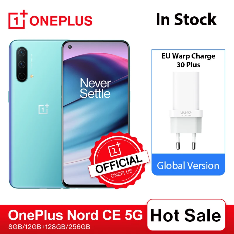 Мировая премьера OnePlus Nord CE 5G EB2103 Смартфон 8 ГБ 128 и 12 256 Snapdragon 750G Warp Charge 30T Plus 90 Гц AMOLED