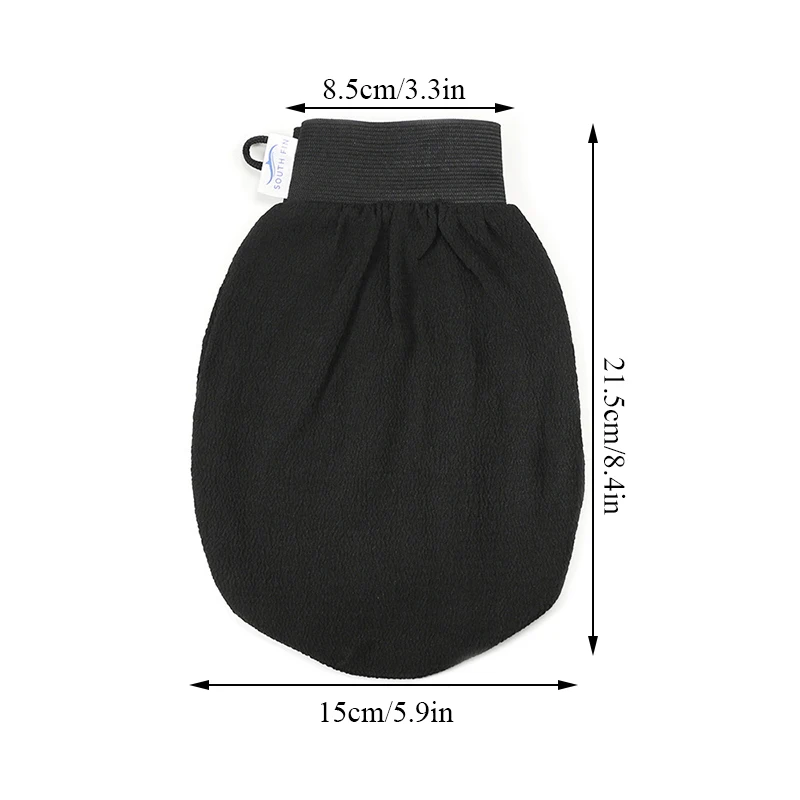

Single Layer Exfoliator Black Bath Shower Body Cleaning Skin Exfoliating Black Bath Towel Scrub Glove Shower Mitt Single Layer