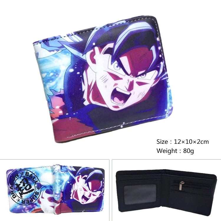 Аниме Dragon Ball Z кошелек Супер Saiyan Goku Vegetto для мальчиков и девочек карман на молнии для монет PU короткий держатель для карт - Цвет: X