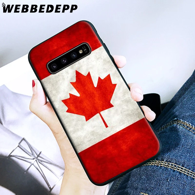 Канадского флага кленовые листья мягкий чехол для samsung Galaxy S6 S7 край S8 S9 S10 Note 8 9 10