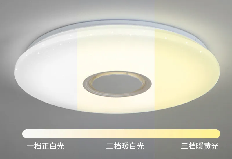 

Embedded installation round starlight music and bluetooth speaker dimmable color changing lamp music LED ceiling light WY815