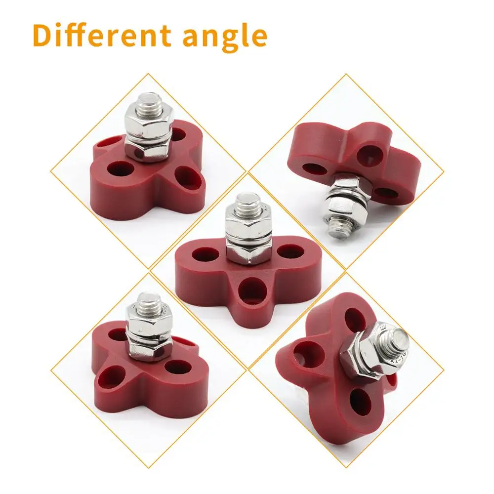 M8 Bus Bar Terminal Junction Blocks Positive Power Distribution Studs Car 5/16'' |