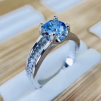 real 18k gold rings for women luxury 2carat diamond fine jewelry wedding anniversary party for girlfriendwife gift bijoux femme