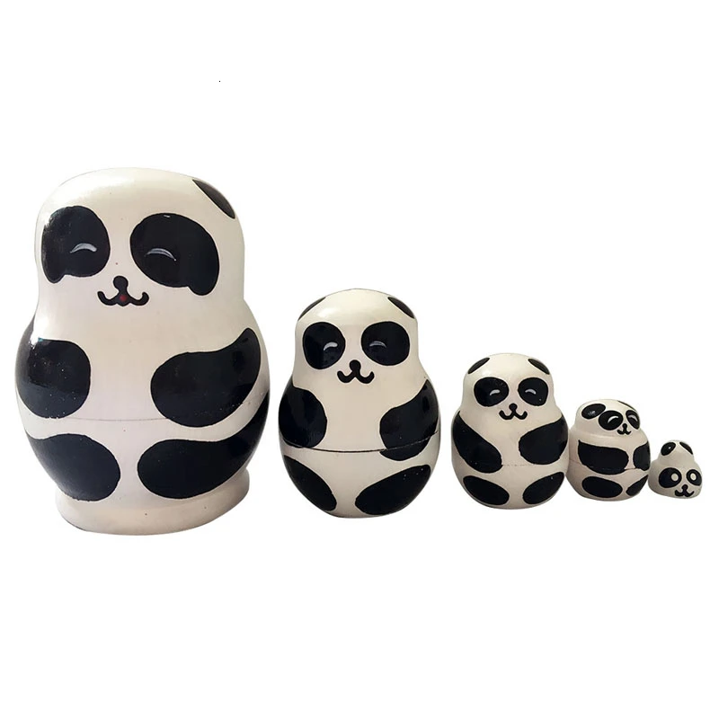Русские Матрешки деревянные Креативные Куклы-панды Щелкунчик девочка-ниндзя