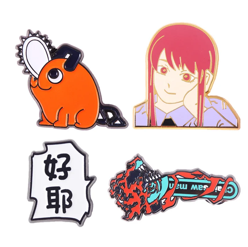 

Hot Anime Chainsaw Man Metal Badge Pin Badge Cosplay Pochita Souvenir Collection Brooch Pins Accessories Props