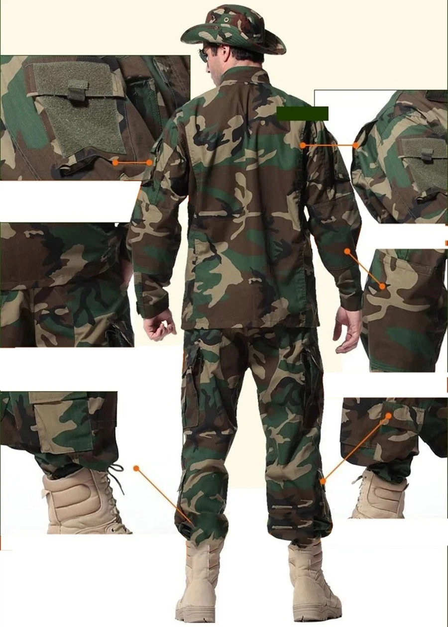 Камуфляжные военные тактические костюмы 12 цветов армейская военная форма боевая