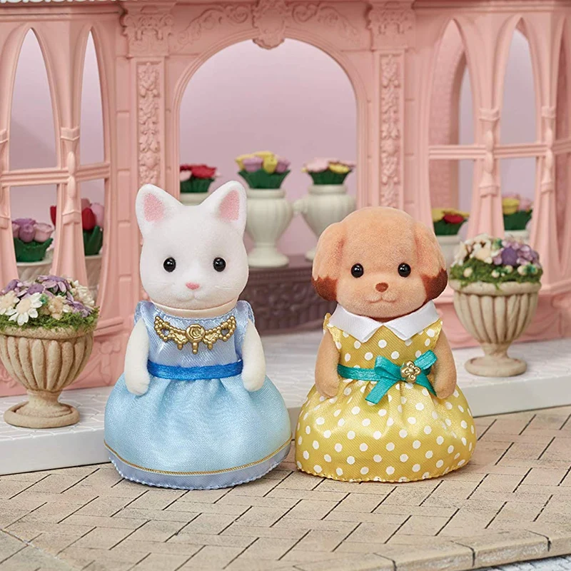 Набор платьев серии S01 Sylvanian Family City желтый и синий кукольный домик игровой набор