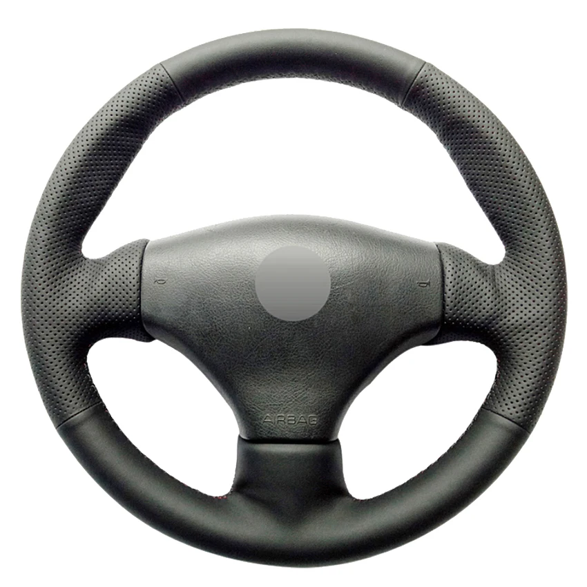 

Строчка вручную из натуральной кожи черного цвета для Peugeot 206 1998-2005 206 SW 2003-2005 206 CC 2004 2005