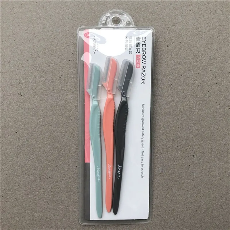 

3PCS Eyebrow Trimmer Face Hair Remover Female Eyebrow Shaver Safe Shaving Trimming Knife Makeup Tools