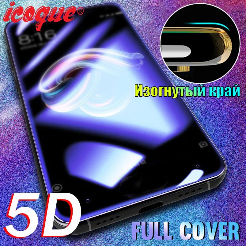 5D закаленное стекло для Xiaomi Redmi Note 10 8 9 Pro 9s 7 6 5 K20 9a 9c Poco X3 Nfc F3 M3 Защита экрана Mi 9t 10t