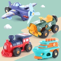 childrens educational toys diy disassembly screw assembly combination electric car airplane train birthday gift