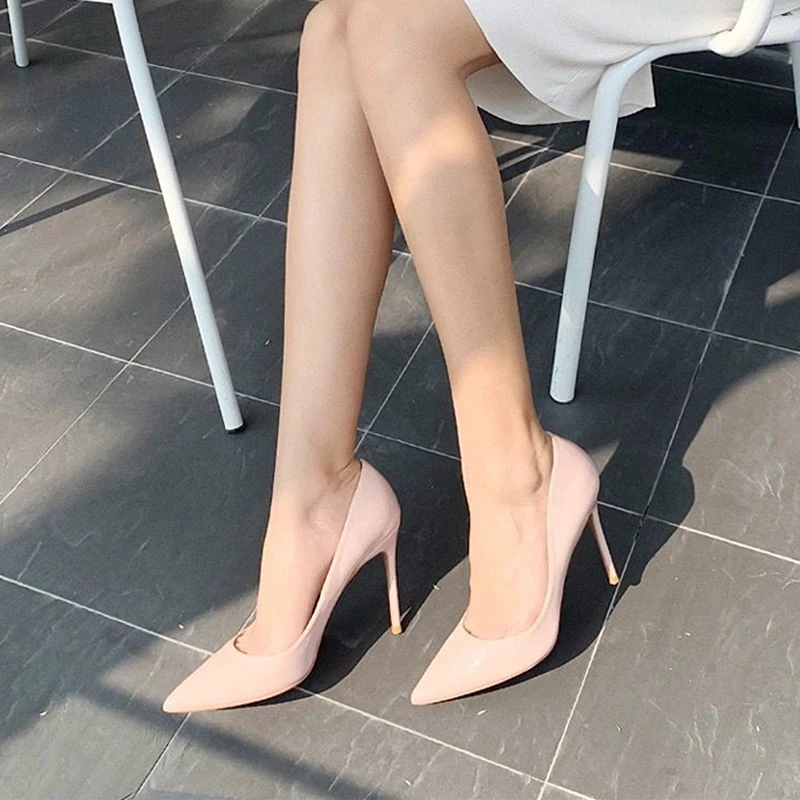 Туфли-лодочки женские из лакированной кожи пикантные туфли на тонком каблуке