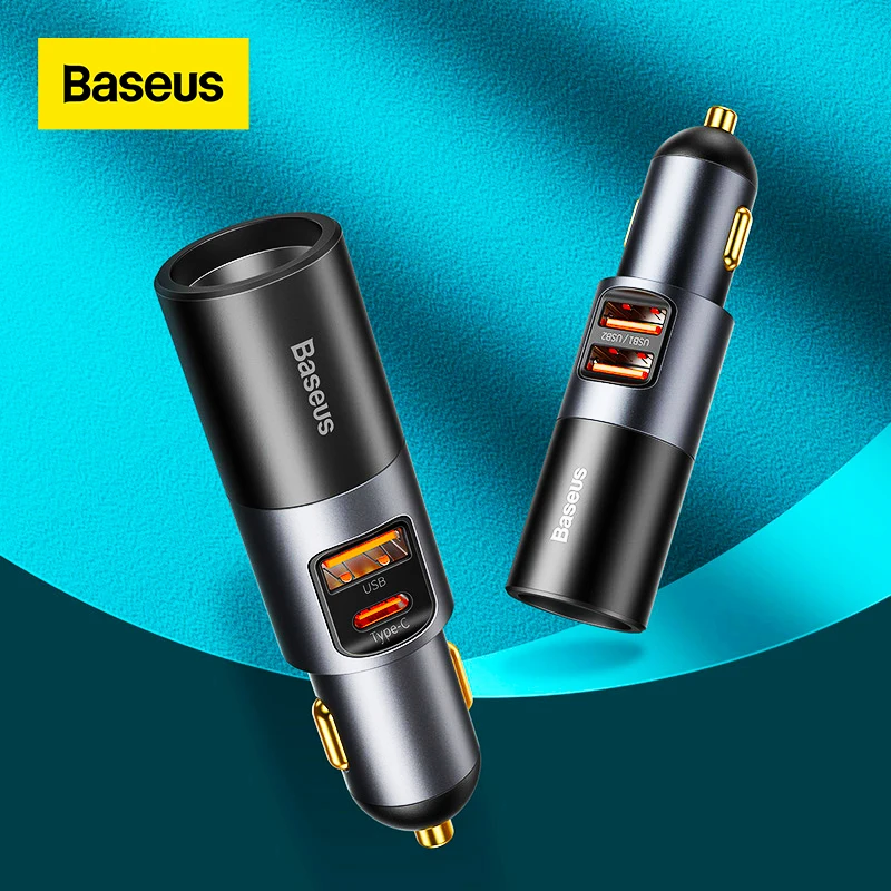 

Baseus 120W Car Charger QC 3.0 PD 3.0 USB Phone Car Charger For iPhone 12 Pro Samsung Xiaomi Expansion Port Mobile Phone Charger