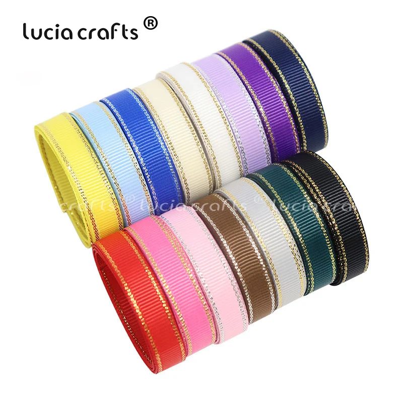 

Lucia crafts 6/10/15/25mm Solid Color Grosgrain Ribbon DIY Sewing Handmade Material Party Wedding Decoration T0401