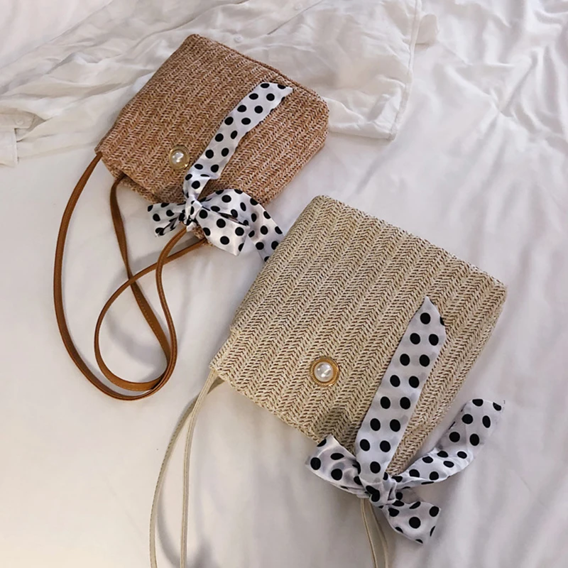 Новая коллекция Повседневная Женская тканая сумка в Корейском стиле простая