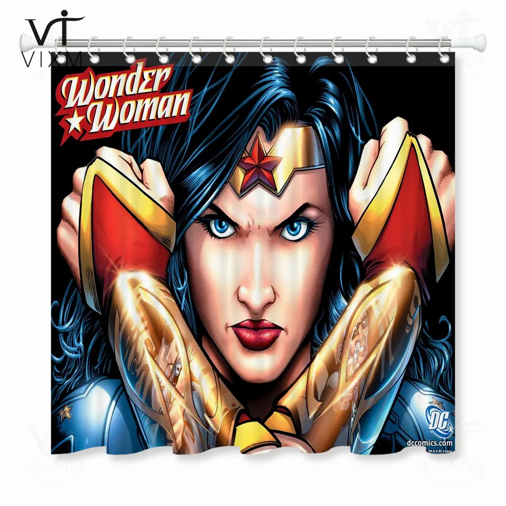 Vixm домашний фильм занавеска для душа s Wonder Woman Водонепроницаемая занавеска для ванной Экологичная полиэфирная занавеска для ванной - Цвет: 73611