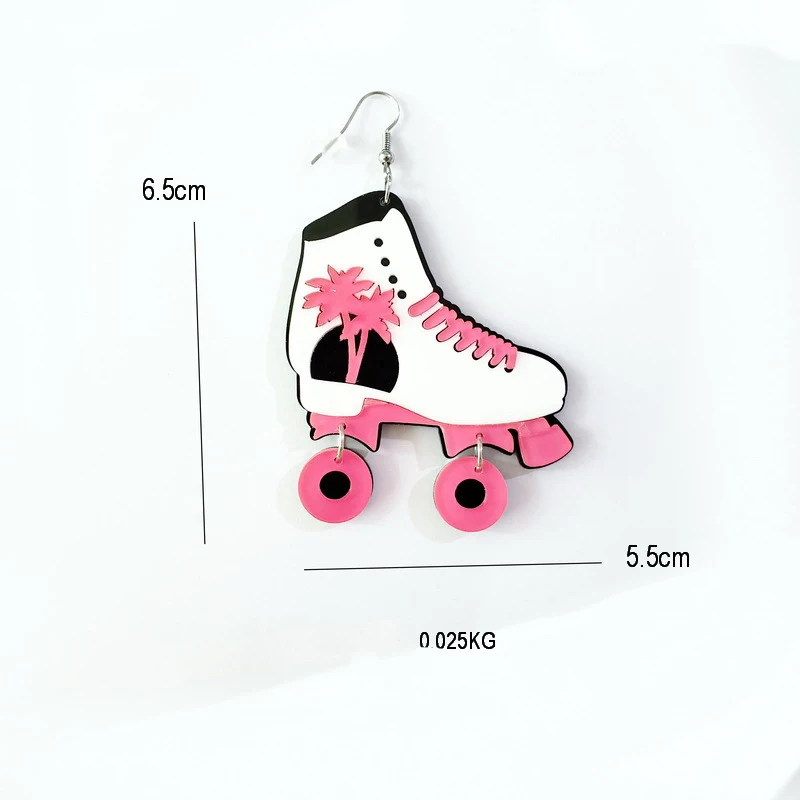 Женские Висячие серьги с кокосовой пальмой розовые акриловые капли в стиле панк