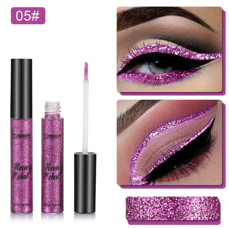 

10 Pcs Colors Eye makeup Waterproof Gold Liquid Glitters Eyeliner Eyeshadow