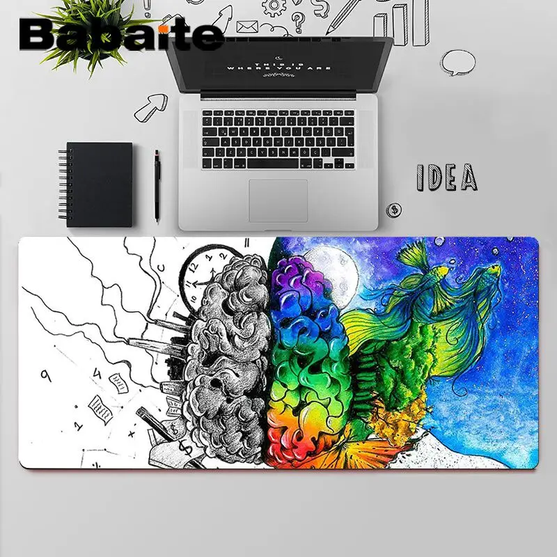 

Babaite High Quality Left and Right Brain laptop Gaming mouse pad Free Shipping Large Mouse Pad Keyboards Mat