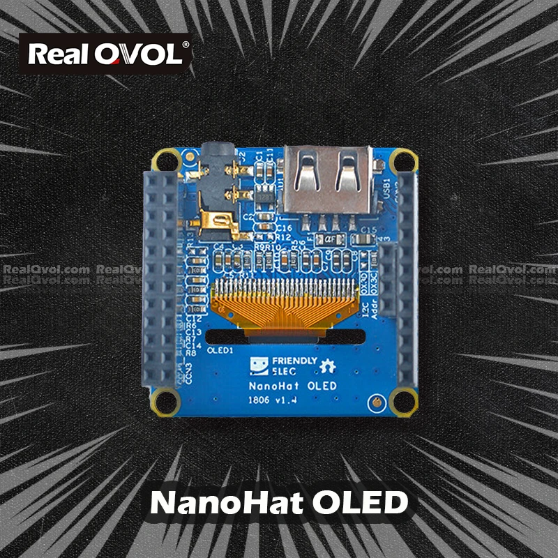 RealQvol FriendlyELEC NanoHat OLED для NanoPi NEO/NEO2/NEO Air/NEO Plus2/NEO Core/Core2 0 96 128*64 | Компьютеры и офис