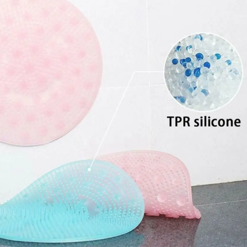 

Silicone Bath Massage Cushion Shower Foot Scrubber Brush Anti-Slip Bathroom Pad