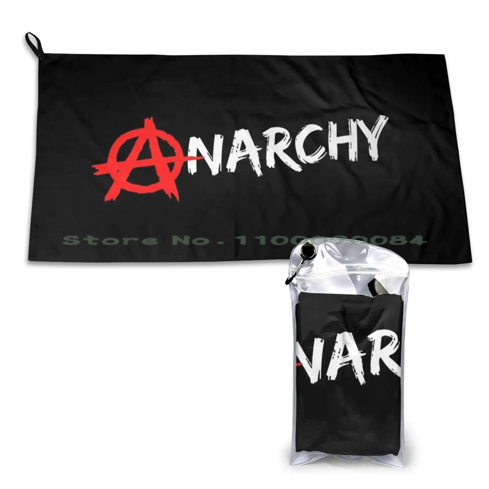 Полотенце в виде знака анархии-анархии (красно-белое) быстросохнущее |