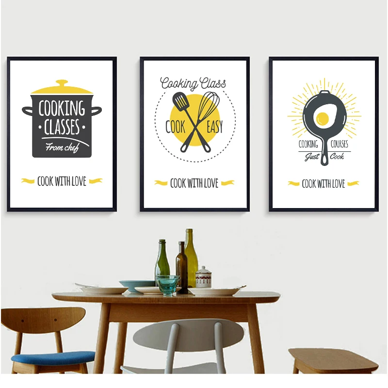 Современная Минималистичная кухонная посуда Картина на холсте настенное