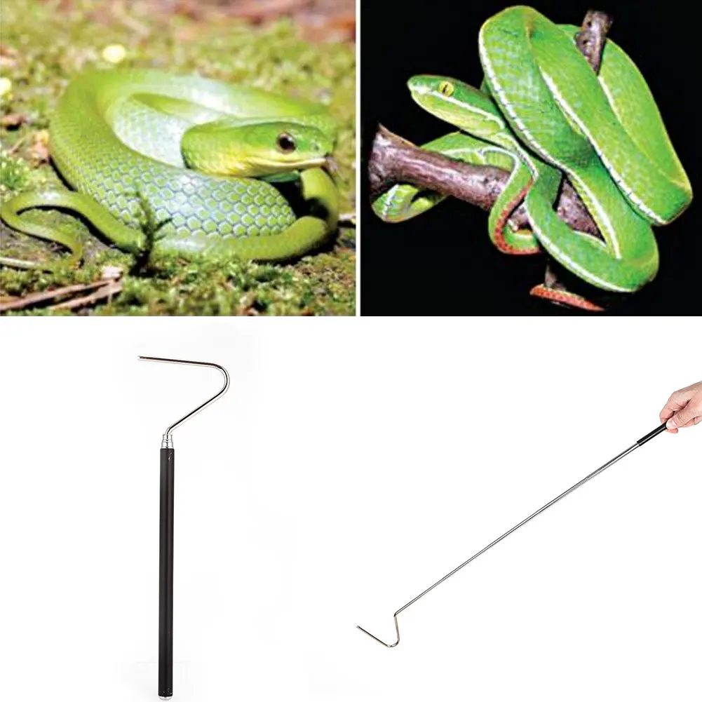 Ловли инструменты из нержавеющей стали Змеиный крючок длинная ручка щипцы