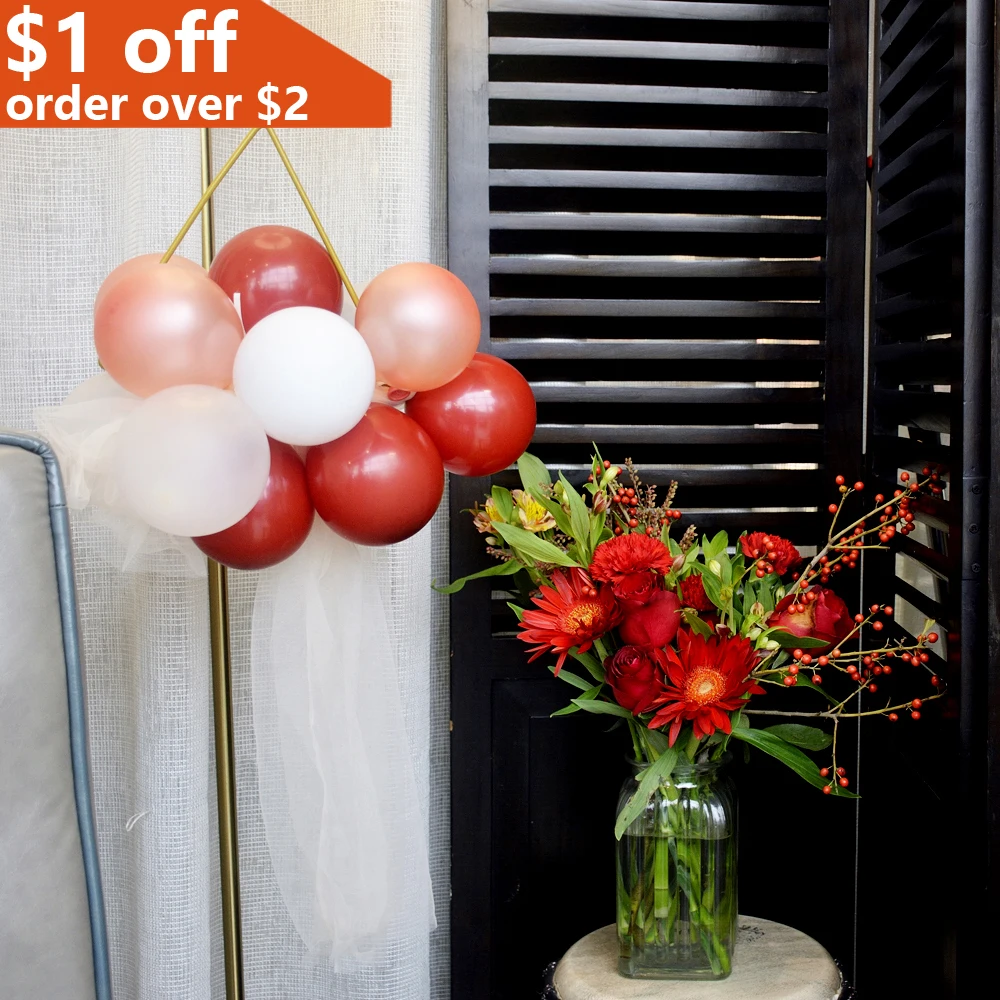 Металлическое кольцо венок свадебное украшение фон Гирлянда DIY воздушный шар