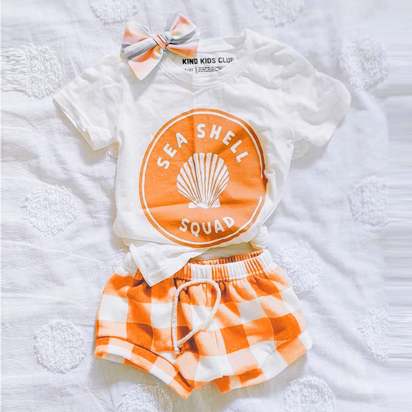 

Newborn Baby Girl Clothes Sets Summer For Toddler Kids Cotton Letter T-shift Tops+ Plaid Shorts Outfit 0-24months Baby Clothing