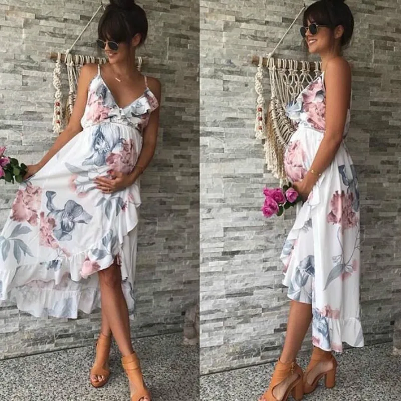

Платья для беременных Одежда для беременных платье для беременных Повседневное платье с цветочным принтом Falbala Pregnants Удобный сарафан