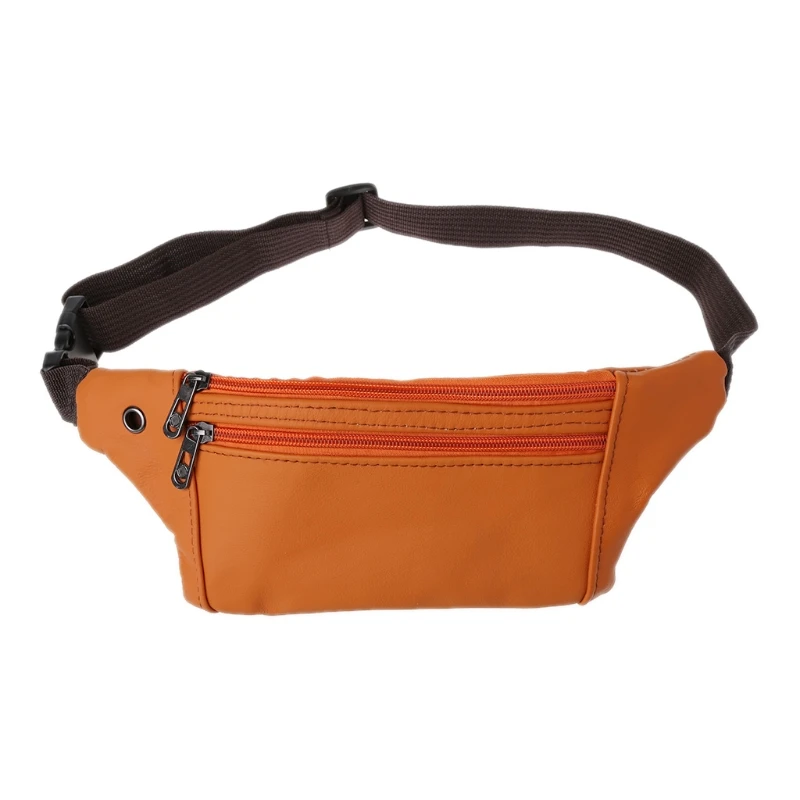 

Genuine Leather Men Belt Pouch Fanny Pack Waist Purse Clutch Bag cashier J60D