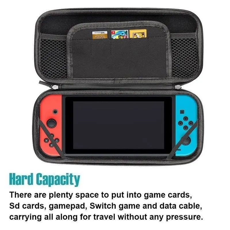 6 in 1 game accessory set Black red blue For Nintend Switch Travel Carrying Bag Screen Protector Case Charging Cable | Электроника