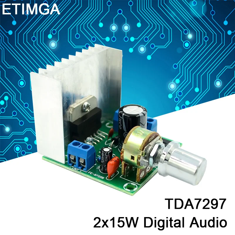 AC/DC 12V TDA7297 2x15W цифровой аудио усилитель DIY Kit двухканальный модуль | Интегральные