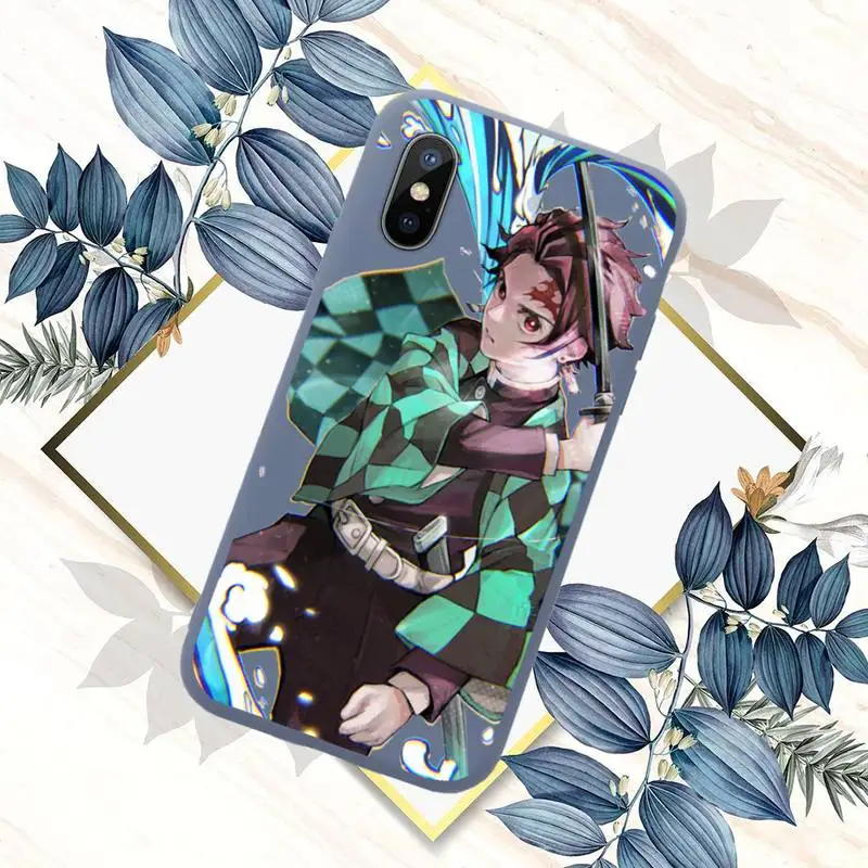 

Anime design aesthetics Demon Slayer Phone Case Candy Color for iPhone 11 12 mini pro XS MAX 8 7 6 6S Plus X SE 2020 XR